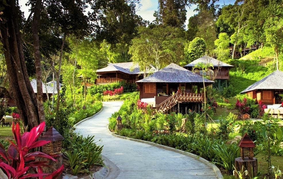 马来西亚 沙巴大红花度假村别墅套餐Bunga Raya Island Resort
