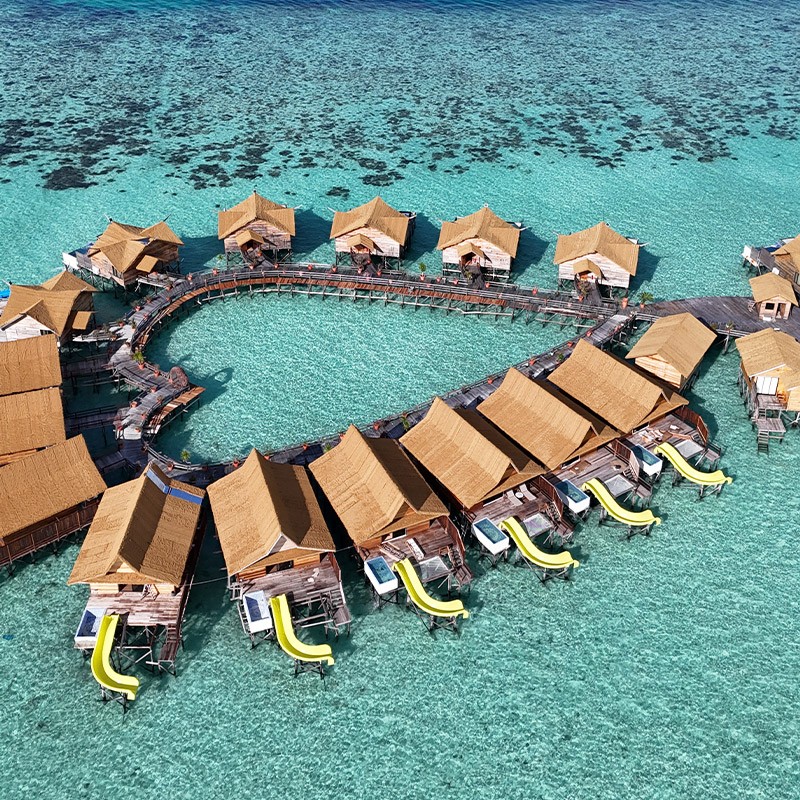 仙本那果冻海水屋